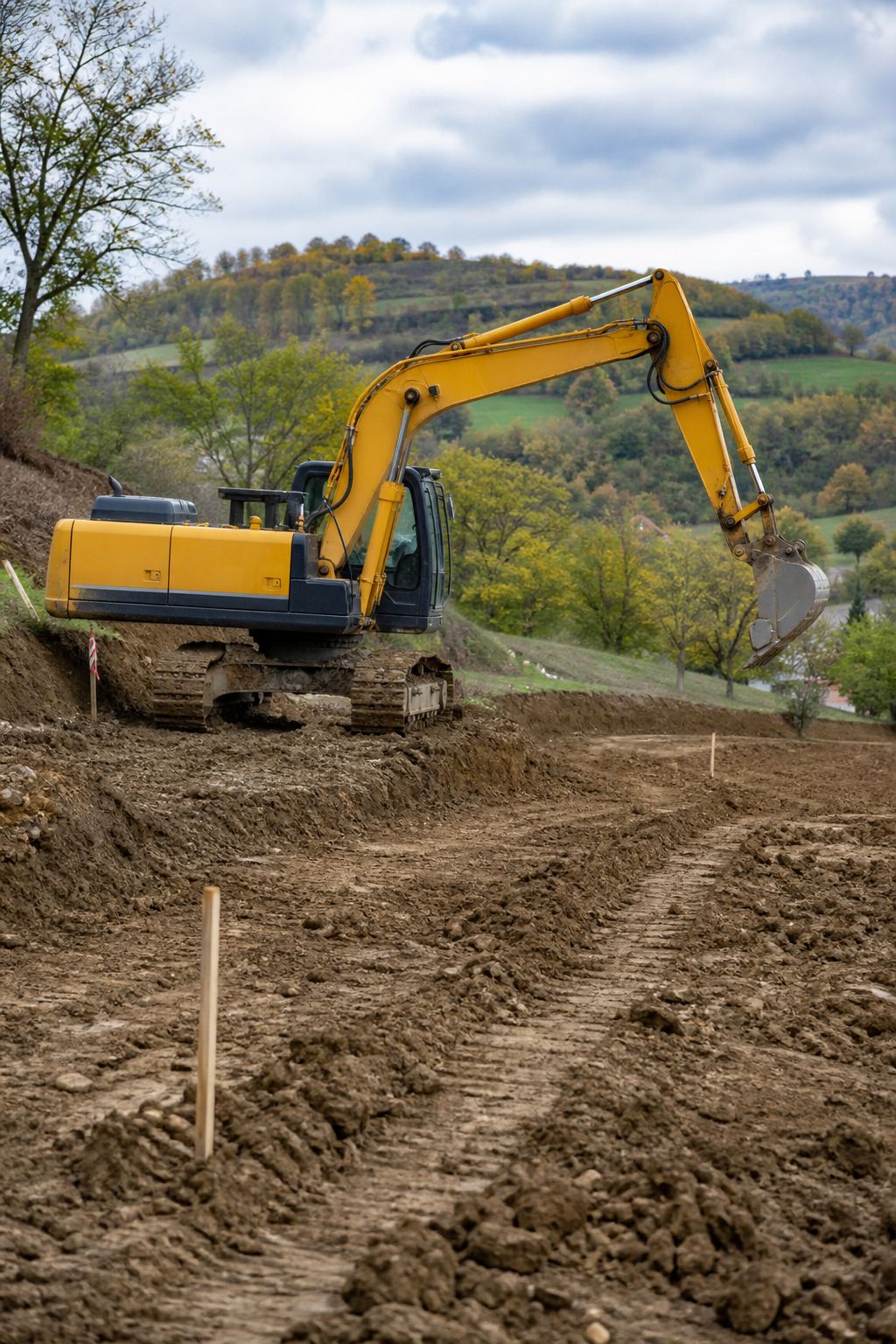 Chantier de terrassement Marceau TP en Ardèche
